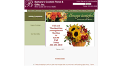 Desktop Screenshot of barbarascustomfloral.com